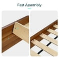 thumbnail image 4 of Linsy Home Solid Wood Full Size Bed Frame with Headboard, No Box Spring Needed, Walnut, 4 of 8