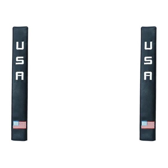 Yuarrent Golf Alignment Stick Cover cuatro tréboles Cuero de alta negro negro 2Conjunto