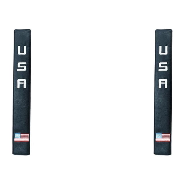 Yuarrent Golf Alignment Stick Cover cuatro tréboles Cuero de alta negro negro 2Conjunto