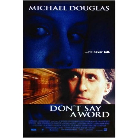 Poster DON'T SAY A WORD - 2001 - Original Movie Poster - Michael Douglas, Brittany Murphy, Jennifer Esposito-UNFRAMED