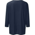 thumbnail image 2 of 3/4 length sleeve womens tops Tunic Tops Loose Fit Blouses Dressy Casual Crew Neck Tees Lightweight Loose Casual Blouses Basic Tunic Tops, 2 of 4