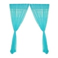 thumbnail image 1 of 2 piezas de ventana de tul transparente Pantalla de ventana transparente Cortinas de gasa de bolsillo para dormitorio Sala de estar 100x200 cm (Azul pavo real), 1 of 5