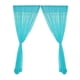 thumbnail image 1 of 2 piezas de ventana de tul transparente Pantalla de ventana transparente Cortinas de gasa de bolsillo para dormitorio Sala de estar 100x200 cm (Azul pavo real), 1 of 5