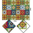 thumbnail image 3 of Mexican Talavera Ceramic Tile Tablecloth Rectangle Table Cover for Dia De Los Muertos Day of The Dead Birthday Party Decoration Home Dinner Kitchen Table Decor-60×84inch, 3 of 5