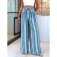 thumbnail image 5 of Womens Pants Elastic Waist Light-Weight Palazzo Pants for Women Casual Lounge Wide Leg Pants Woman Colorful - Blue S, 5 of 9
