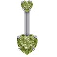 thumbnail image 1 of 1PC Steel Belly Button Rings Crystal Piercing Navel Heart Style Navel Piercing Earring Belly Piercing Sexy Body Jewelry Ombligo FGS, 1 of 7