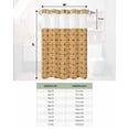 thumbnail image 6 of No Hook Shower Curtain with Snap in Liner, Abstract Brown Leaves Texture on Khaki Hotel Shower Curtains for Bathroom, Washable Shower Curtain Liner Set with Mesh Top Window, 72"x84", 6 of 6