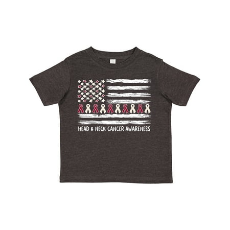 

Inktastic Head and Neck Cancer Awareness- Flag and Ribbon Gift Toddler Boy or Toddler Girl T-Shirt
