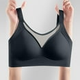 thumbnail image 4 of Roncen Women's Solid Color V-Neck Mesh Underwire-Free Backless Sexy Seamless Push-Up Bra - Daily Wear, 4 of 6