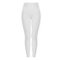 thumbnail image 4 of Women's Soft High Waisted Microfiber Leggings Full Length Slim Fit Lightweight Everyday Basic, 4 of 7