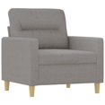 thumbnail image 2 of vidaXL Sofa Chair with Footstool Light Grey 60 cm Fabric, 2 of 4