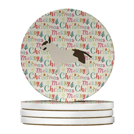 

Bull Terrier Merry Christmas Large Sandstone Coasters Pack of 4 4 in x 4 in