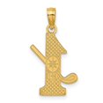 thumbnail image 7 of Auriga Fine Jewelry 14K Yellow Gold Golf Club and Ball On #1 Charm Pendant for Women (L-16 mm,W-11 mm), 7 of 7