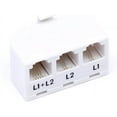 Splitter Conductor THE CIMPLE CO - Telephone Line Splitter Adapter RJ11- Dual Line ...