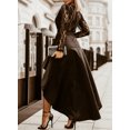 thumbnail image 6 of Njagoc3 Womens Long Sleeve Asymmetrical Hem Midi Dress, Solid Color, Formal Evening & Cocktail Party Outfit, 6 of 6