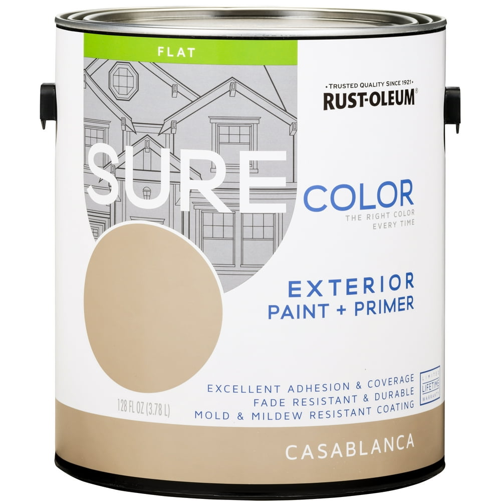 Casablanca, RustOleum Sure Color Exterior Paint + Primer, Flat Finish