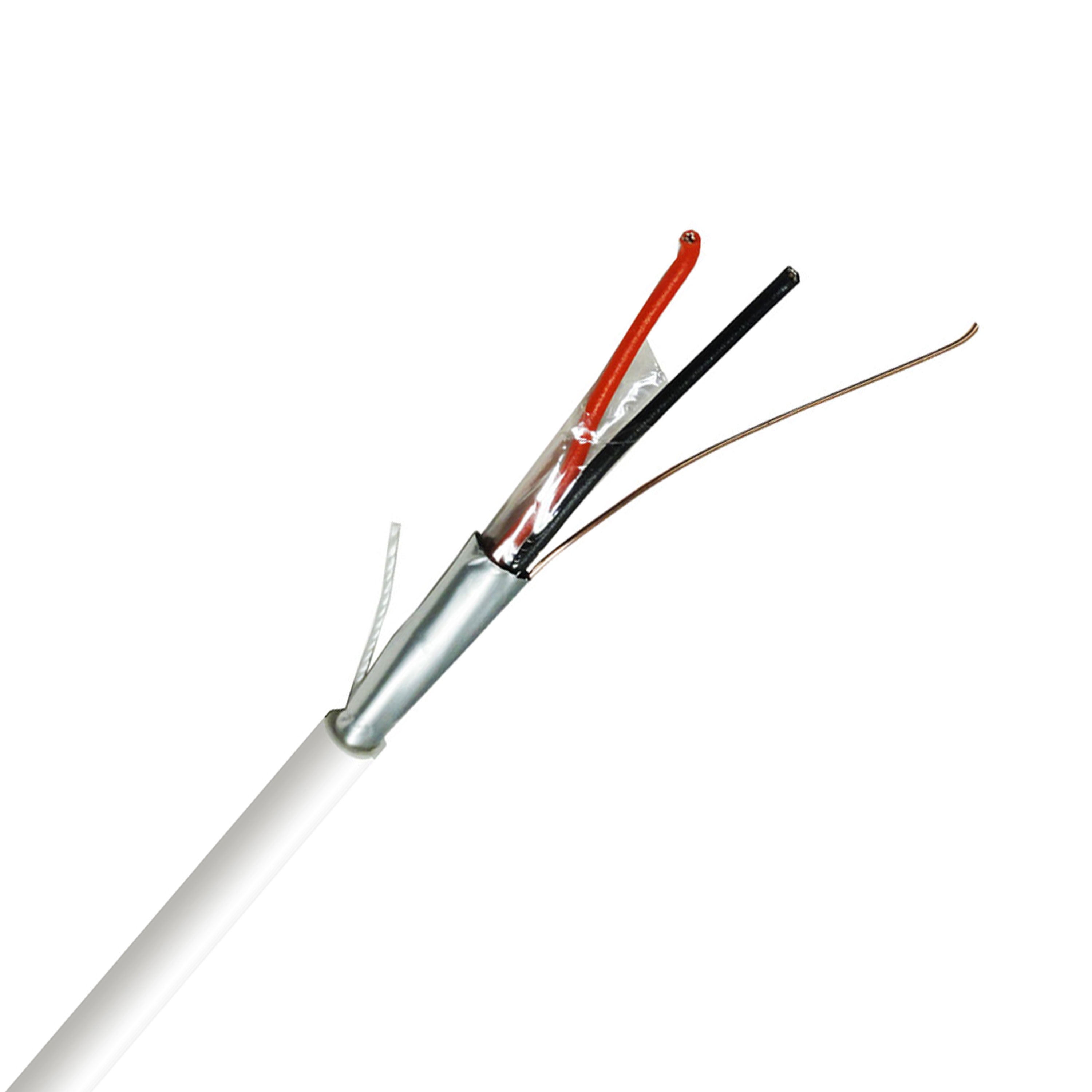 LOGICO 18/2 Low Voltage Shielded Stranded Bare Copper Wire, 1000FT Alarm/Security Control Cable LED Lighting, Audio/Speaker