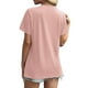 thumbnail image 5 of Camisa gris para mujer,Camiseta informal para mujer, manga corta, cuello redondo, tejido de imitación de rejilla, cómoda para uso diario y uso doméstico, sopatenor, 5 of 9