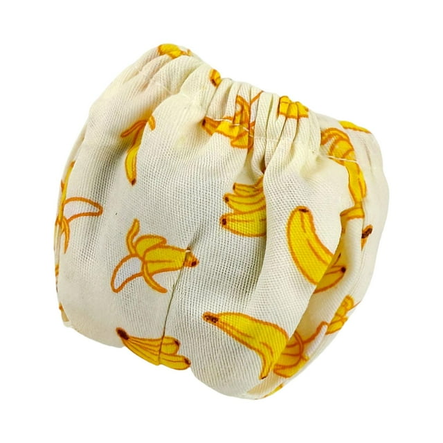 Pañales reutilizables con diseño de ardilla, lavables y con estampado de frutas para cobayas, tamaño pequeño Banana