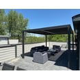 thumbnail image 2 of PURPLE LEAF 11 X 15 Louvered Pergola 94AS Outdoor Aluminum Adjustable Roof Deck Backyard Garden Hardtop Gazebo Grey, 2 of 8