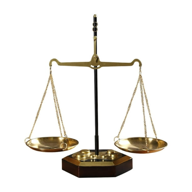 Soporte de exhibición decorativo de escala Libra, adorno de hierro, accesorio para decoración del hogar, estante de regalo, joyería 38cmx41.2cm