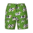 thumbnail image 4 of Lsque Mens Swim Trunks Cows With Calfs Green Pattern - Bathing Suit Compression Liner - Beach Swim Shorts Swimwear - (S-3XL) - Stretch Quick Dry -XX-Large, 4 of 9
