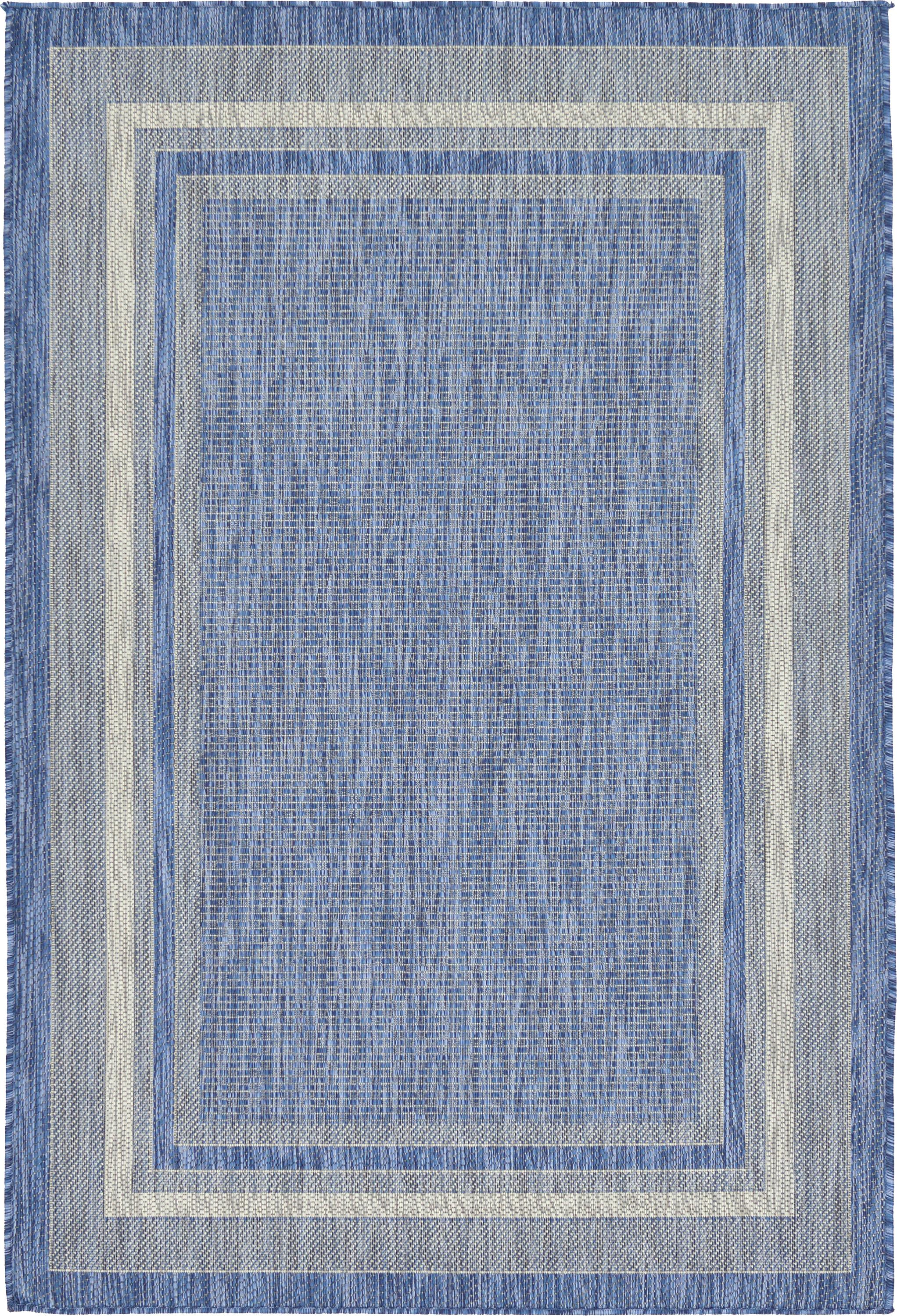 Unique Loom Soft Border Outdoor Modern Geometric Area Rug or Runner