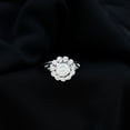 thumbnail image 3 of Certified Moissanite Engagement Ring for Women with Halo (D-VS1 Quality), 10K White Gold, US 5.25, 3 of 9