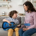 thumbnail image 3 of 23 Inch Folk Acoustic Guitar Beginner Music Instrument 6-String Guitar (Blue), 3 of 3