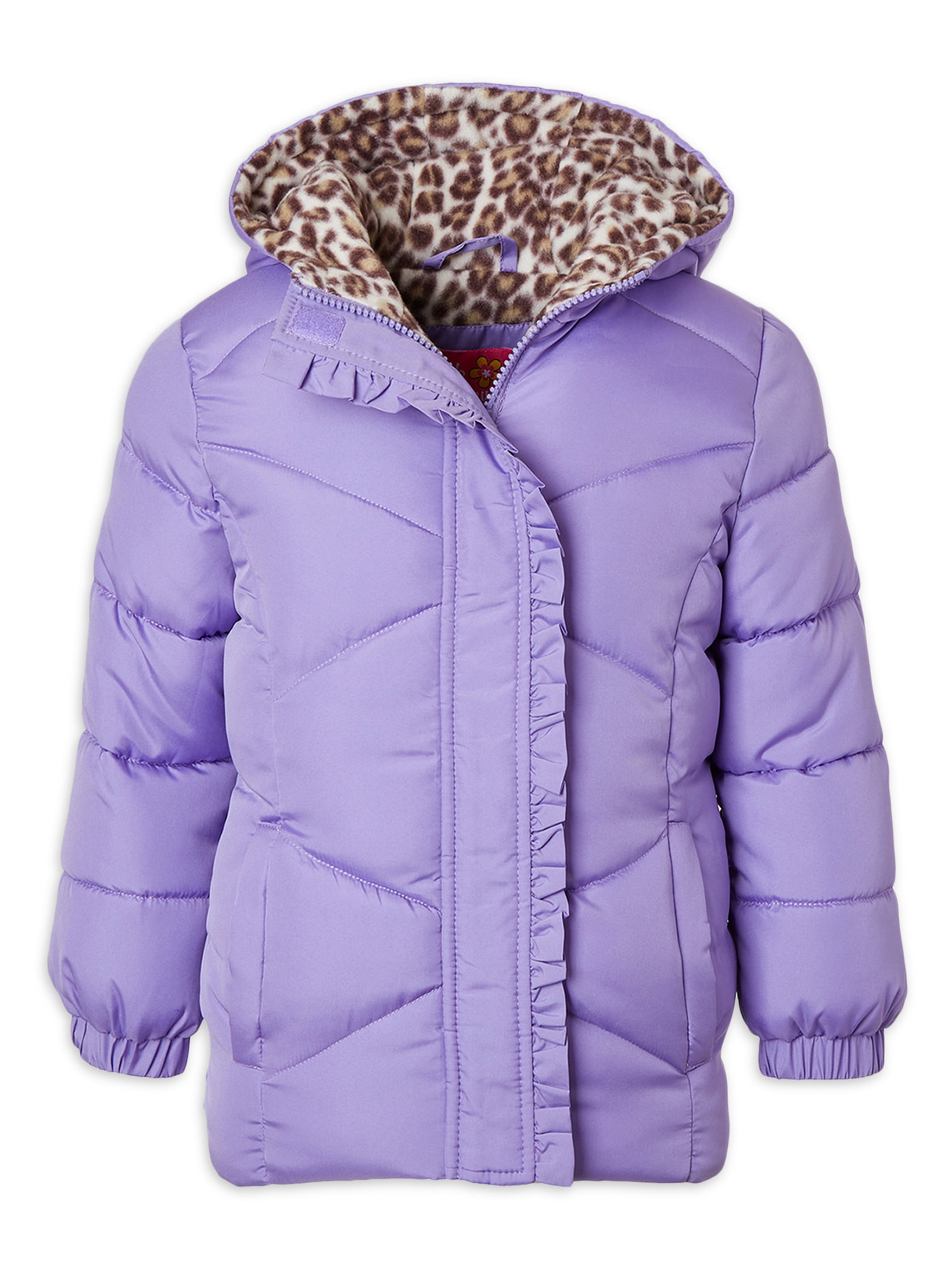 Pink Platinum Girls Multi Quilted Long Puffer 