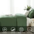 thumbnail image 3 of Davulos Dark Green Comforter Set Twin, 2 Pieces Solid Lightweight Bedding Comforter Set, All Season Fluffy Bed Set, 3 of 10