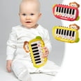thumbnail image 1 of Mini Piano Toy Keyboard | Multifunctional Musical Learning Instrument for Early Development | Handheld Portable Design | Lights & Music | Animal Sounds | Plastic | Yellow/Red | 16x10cm, 1 of 6