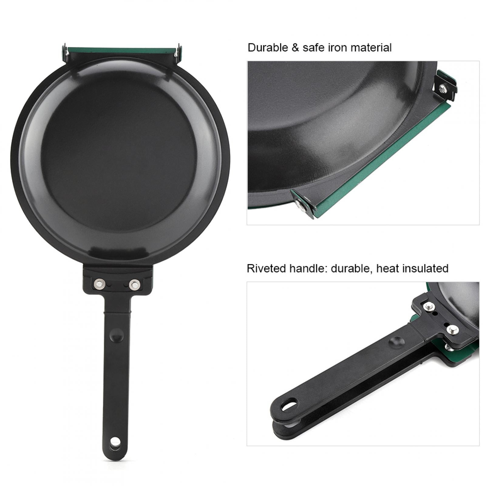 OTVIAP Double Side Frying Pan,Double Side Non-stick Ceramic Coating  Frying Pan Pancake Maker Household Kitchen Cookware