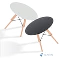 thumbnail image 5 of Mesa de Comedor Redonda de Madera Diseño Minimalista Estilo Eames Shell - Mesa Desayunador Circular con Estructura Metalica Ideal para Interiores Capacidad 4 Sillas 80 cm, 5 of 5