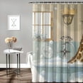 thumbnail image 2 of Orinice Giraffe Bathtub Bubbles Bathroom Decor Set Multi Size Colorful Luxurious Graphic Print Polyester Fabric Fashion Bathroom Decor Sets with Hooks 100% Polyester Shower Curtain for Bathroom, 2 of 7