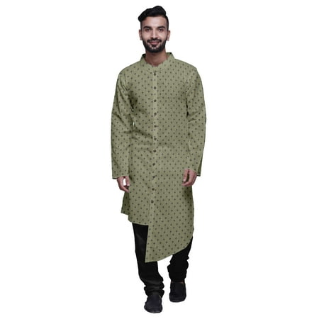 

Atasi Party Wear Kurta Set For Men Mandarin Collar Ethnic Printed Kurta Pajama