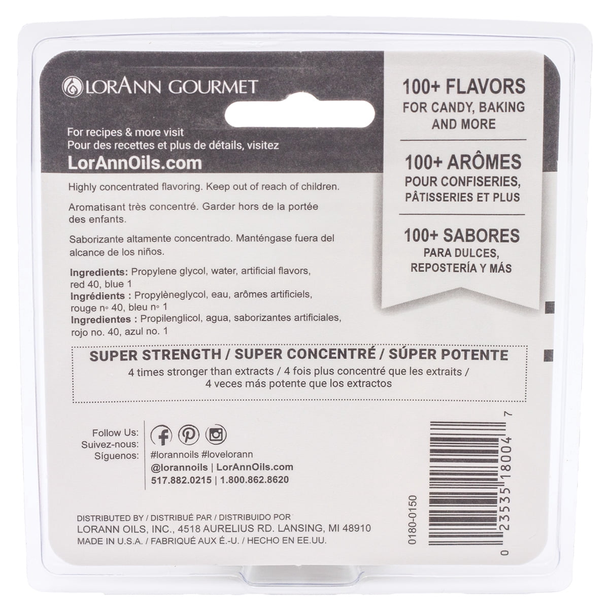 Candy and Baking Flavoring, 0.125oz Bottle, 2/Pkg