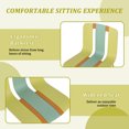 thumbnail image 6 of 4-Pack Modern Striped Color Block Chairs – Indoor/Outdoor PP Plastic Seat & Sturdy Metal Legs, for Living Room, Balcony, Café, Terrace, 6 of 13