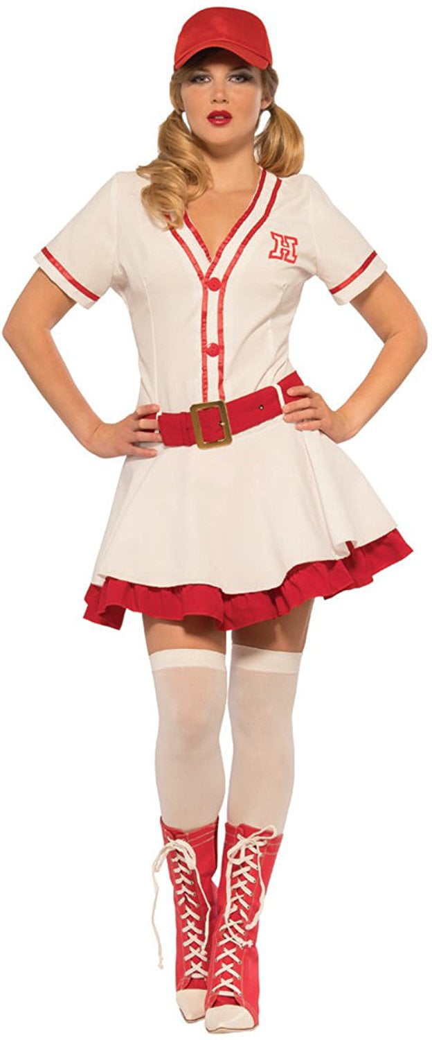 Bygger Recollection Fordampe Baseball Sweetie Womens Costume A League Of Their Own Movie Dress Dottie  Peaches - Walmart.com