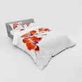 thumbnail image 3 of Ambesonne Flower Bedding Set 3 Pcs, Orchid Branch Blooms, Twin XL, Orange Violet White, 3 of 3