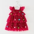 thumbnail image 2 of Posijego Toddler Girls Christmas Dresses Little Girls Cute Sleeveless Layered Tulle Dresses Princess Party, 2 of 7