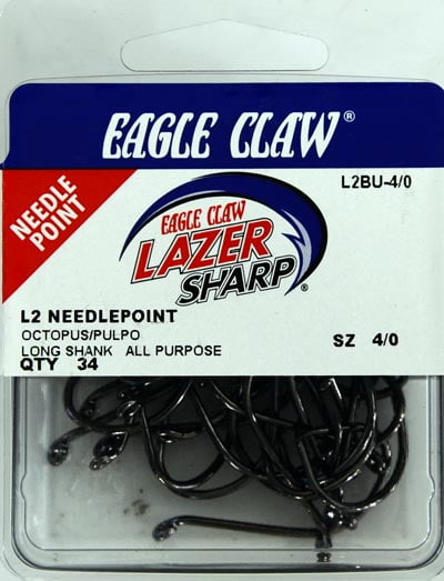 Eagle Claw L141RGH-4 Lazer Sharp Kahle Offset Hook