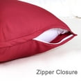 thumbnail image 4 of PiccoCasa 1 Pack Silky Satin Body Pillow Cases Zipper Closure, Queen Burgundy, 4 of 7