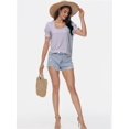 thumbnail image 3 of Women's Basic Summer T-Shirt - Square Neck Short Sleeve Top, Casual Comfort Fit, 3 of 6