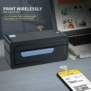 JADENS Thermal Printer, 4x6 Bluetooth Label Printer for Shipping Packages, Compatible with Windows Smartphone