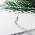 thumbnail image 3 of Gem Stone King 2.76 Ct Sky Blue Simulated Aquamarine Blue Sapphire 925 Sterling Silver Pendant with Chain, 3 of 5