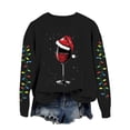 thumbnail image 1 of EHQJNJ Sweat-Shirt Col Rond pour Femmes Mignon Graphique de Noël Décontracté Imprimé Verre Manches Longues Sweat-Shirt Col Rond Graphique pour Femmes Sweat-Shirt Marron pour Femmes Maman Graphique, 1 of 4