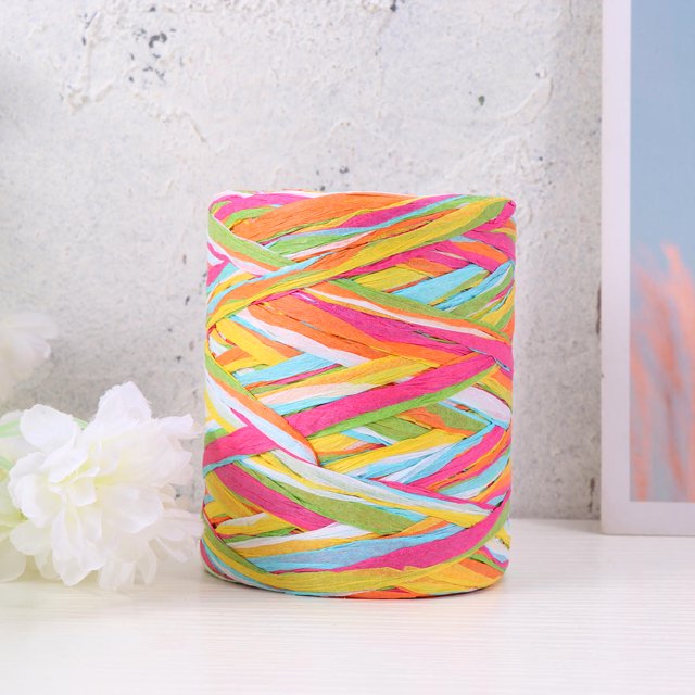 unbranded Cuerda Decorativa De Rafia Multicolor Para Envoltura De Regalos Y Manualidades