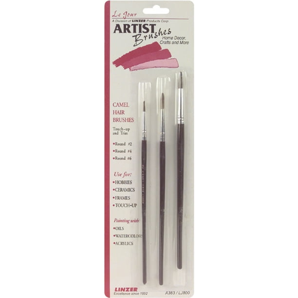 Camel Hair Artist Brush Set 3 Pkg Walmart Com Walmart Com