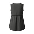 thumbnail image 7 of ClodeEU Women's V Neck Sleeveless Cutout Peplum Tank Top,Solid Color Casual Tunic Blouse Dark Gray,Women's Plus XL, 7 of 7